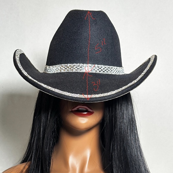COPY - Western Bling Black Cowboy Hat - Boots On The Ground - Picture 5 of 7